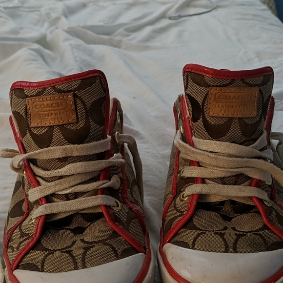 Red & Tan Coach Shoes - Picture 3 of 4